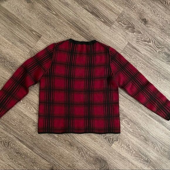 360 Cashmere Paloma Plaid Cashmere Sweater - Picture 6 of 6